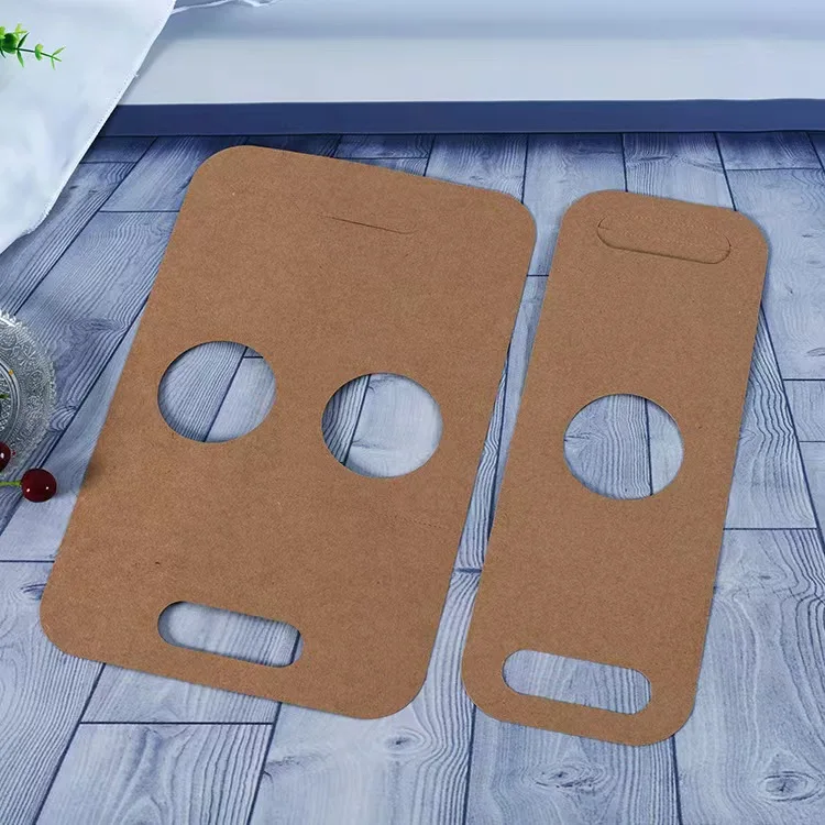 Cardboard Drink Carrier with Handle Portable Coffee Cup Holder Paper 2 Cup Takeout Tray Convenient Accessory Beverage Packaging