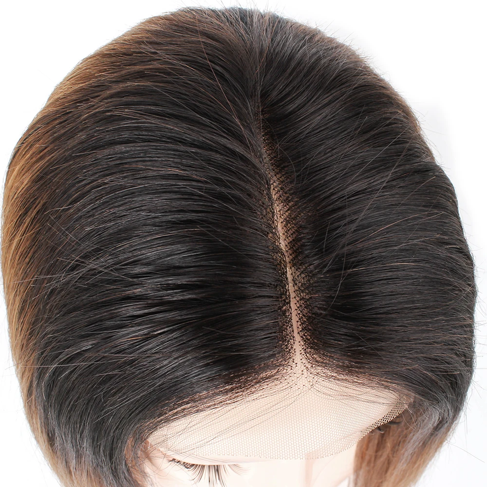 Wholesale 1B/30 Ombre Two Tone Brazilian Straight Human Hair Lace Front Wig