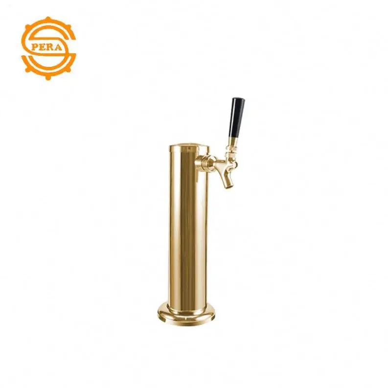 Table-  Beer Tower 2 Taps Silver Beer Column