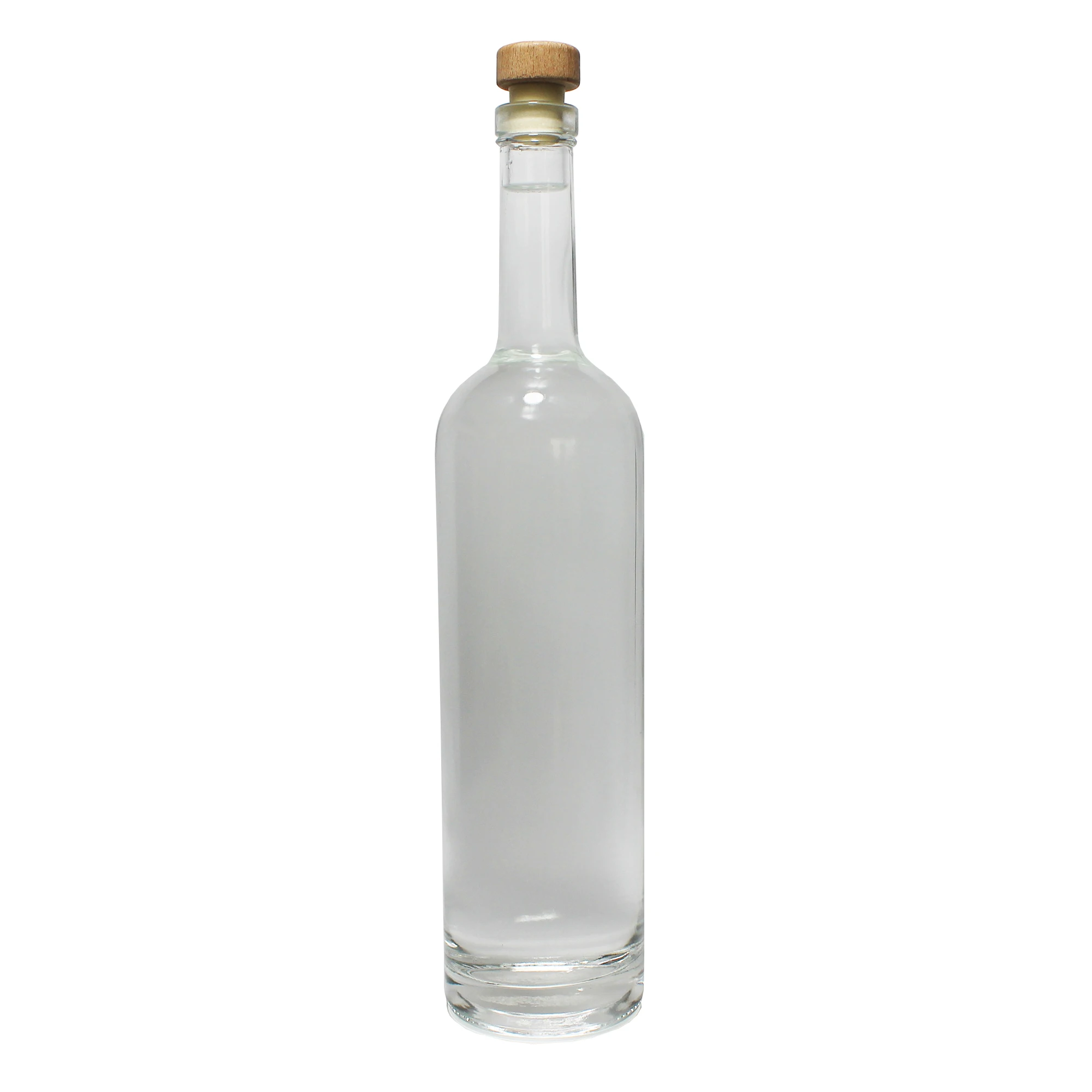 Custom 750ml Gin Liquor Bottle Brandy Rum Vodka Spirit Whiskey Glass Bottle 750 ml with Cork