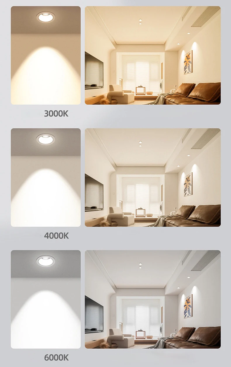 Modern 10W & 20W Dimmable LED Downlight Spot Lights Adjustable COB Chip Indoor Lighting for Home Office Australian Standard IP44