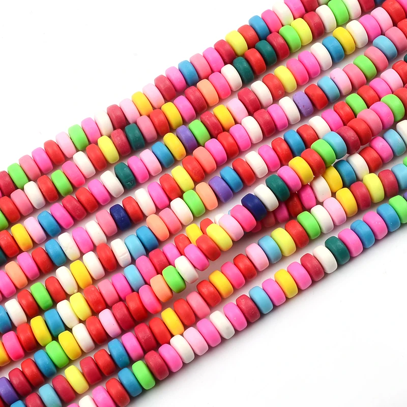 3X7MM Colorful Abacus Beads Polymer Clay Beads For Jewelry Making Fimo Bead DIY Accessories