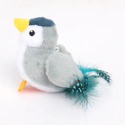 Factory Wholesale Bird Shape Interactive Cat Teaser Plush Toy