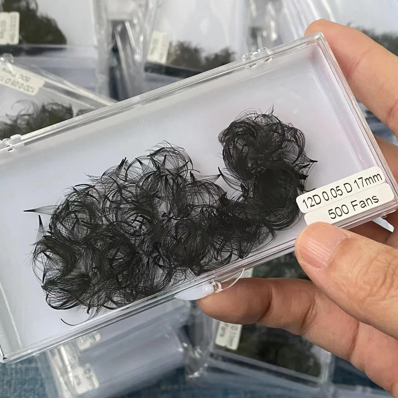 Hot Sale Private Label 500 1000 Loose Fans Premade Volume Fans Loose Eyelash Extension promade lashes