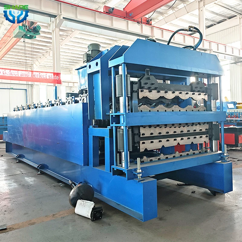 Three Layer Zinc Sheet 3 Roller Steel Plate Roll Bending Roofing Sheet Making Machine 3 in One