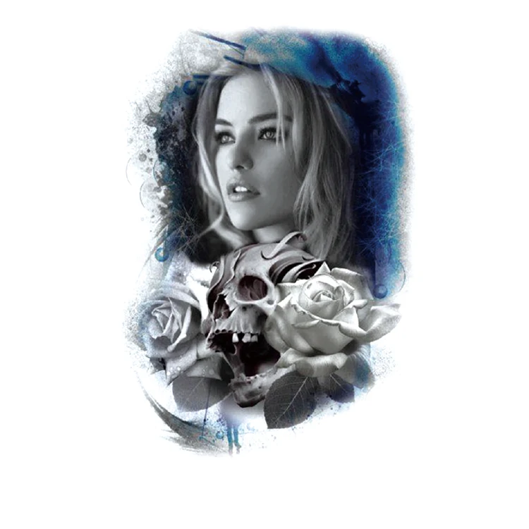 Fashion arm art lovers cool temporary tattoo decals  tattoo arm skeleton decals