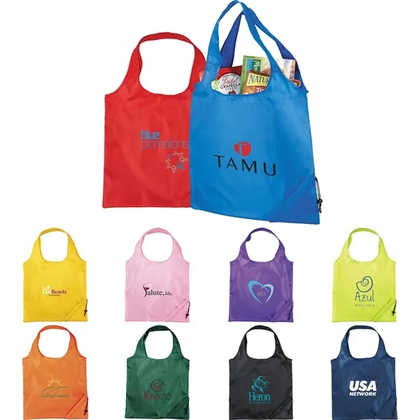 210D Polyester Foldaway Tote Bag with Duak Handles to Make It Easy To Carry