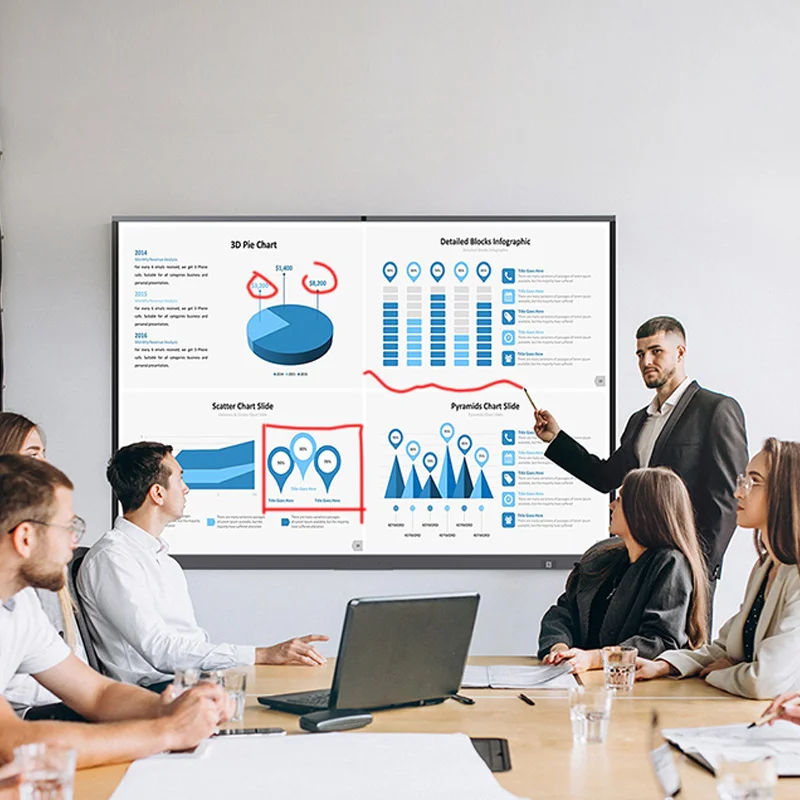 
65 Inches All in one Clever Touch Interactive Whiteboard for Education Smart Board 