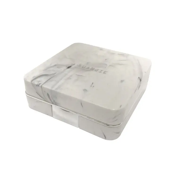 
Fancy portable eco-friendly case contact lenses container travel contact lens dual case box Marble Stripe Convenient Unisex 