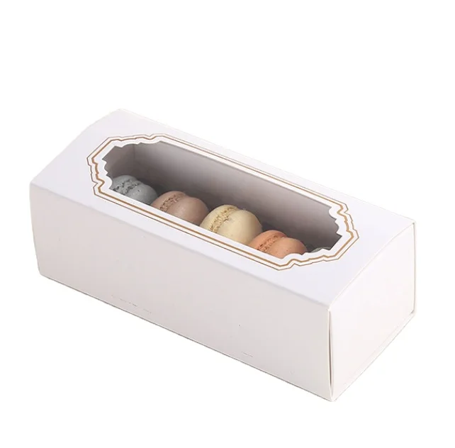 Hot Selling Cardboard Macaron Cookie Packaging Box Dessert Loaf Box For Bakery