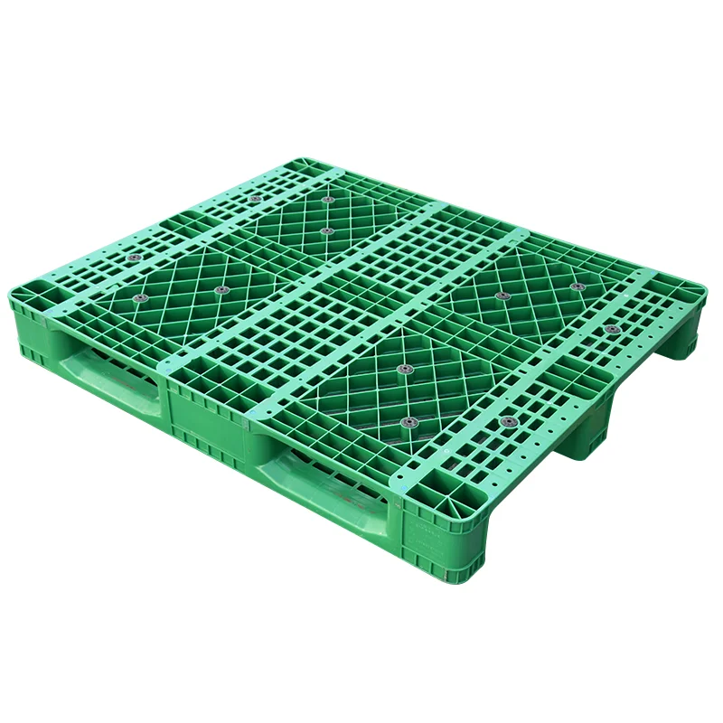Manufacture OEM Warehouse Industrial Steel Rack Tray Stacking Grid Solid Storage 3 Runners Heavy Duty Euro HDPE Plastic Pallet