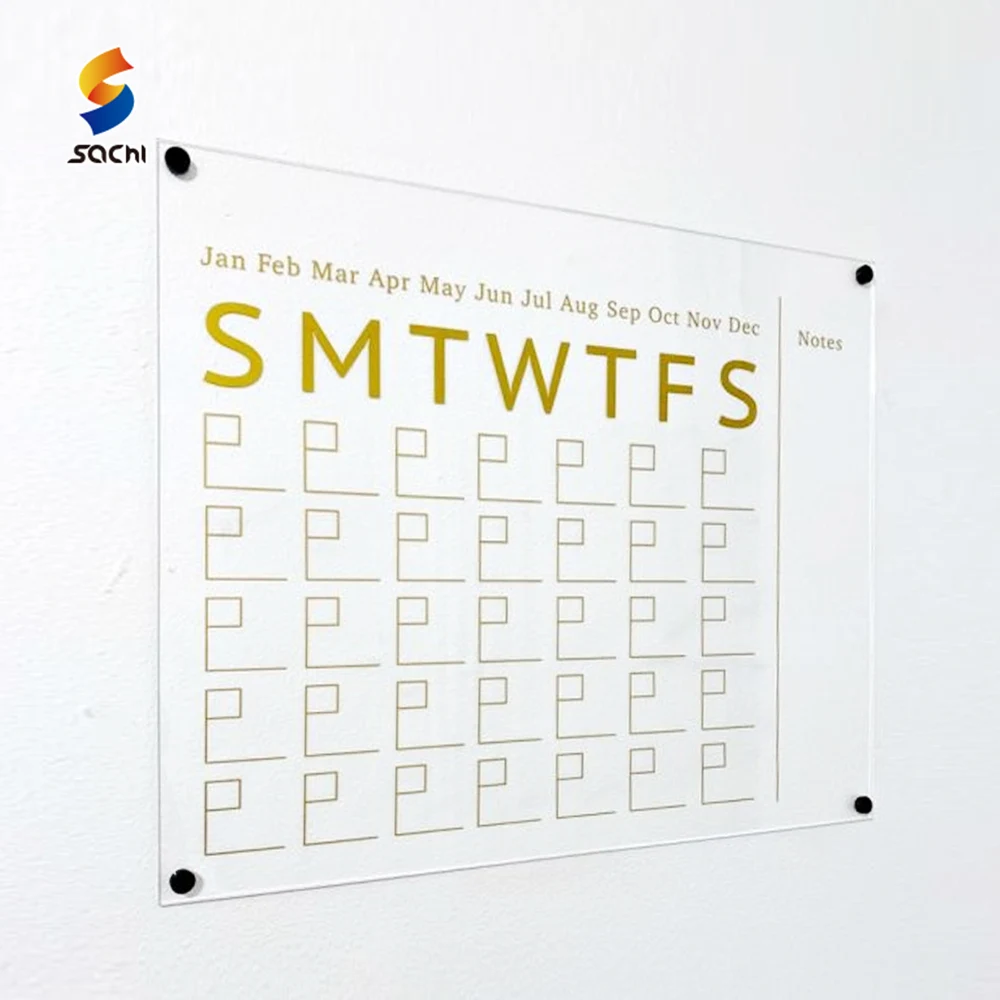 acrylic stand for desktop tent table perpetal refrigerator record perpetual organizer calendar board daily