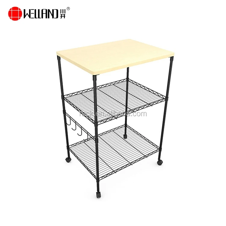 modern kitchen furniture 2 tier cargo transport good trolley rack,outdoor kitchen metal serving cart for sale
