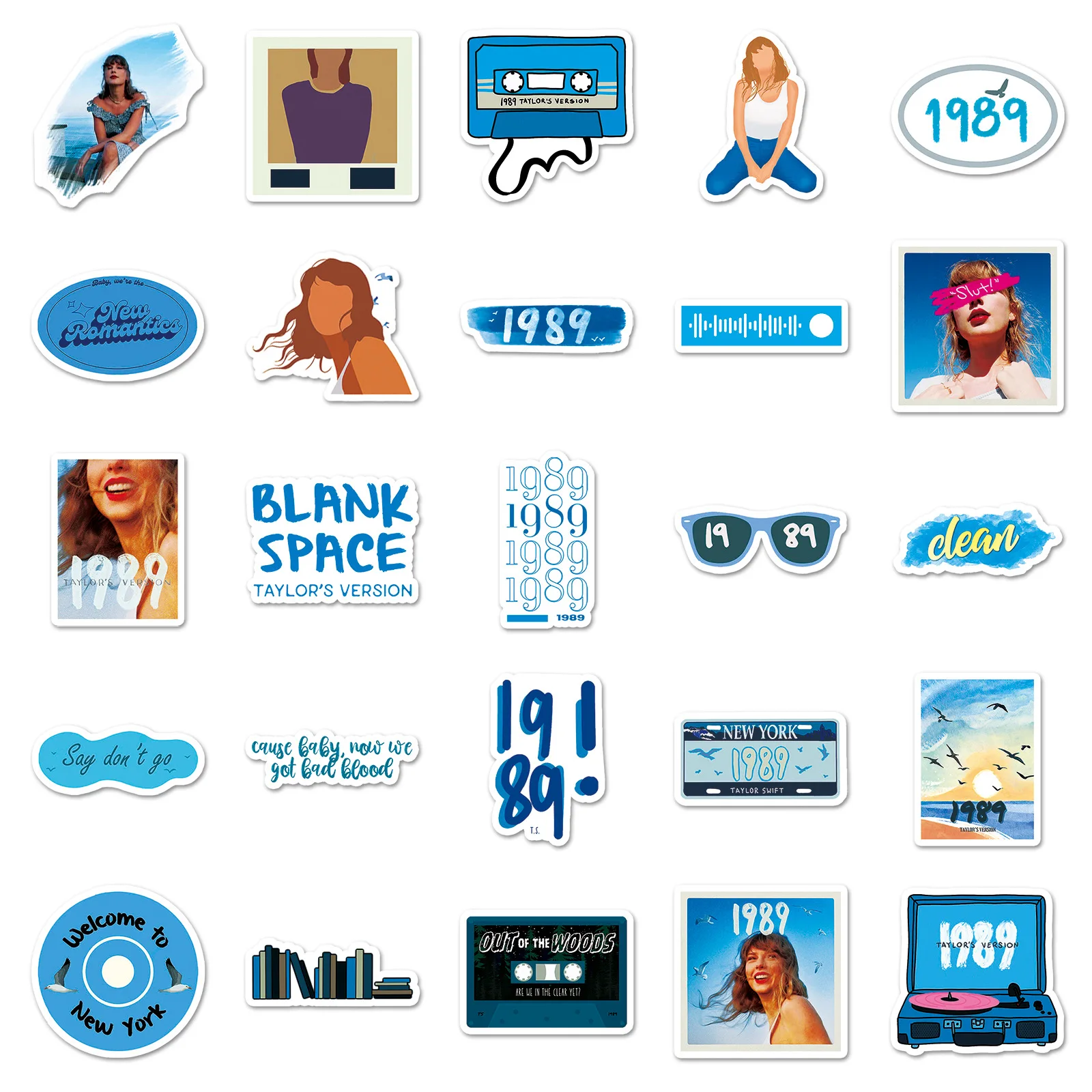 50pcs Taylor Albums 1989 Personalized Creative Graffiti Booklet DIY Skateboard Luggage Phone Case Singer Swift Stickers