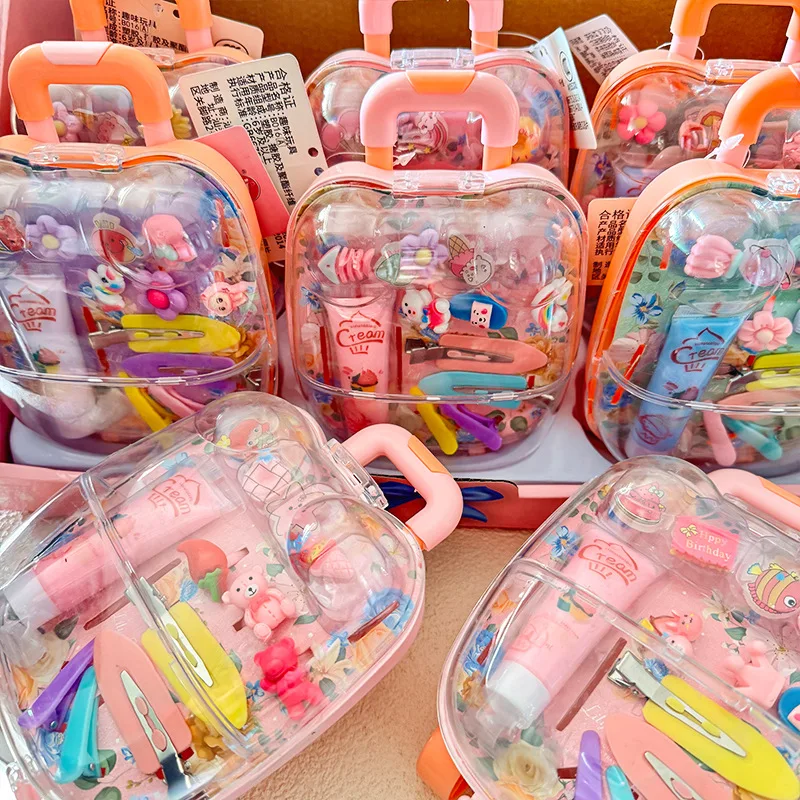 Handmade DIY Metal Cream Glue Clip Seamless Hairpin Suit Bangs Makeup Clip Cute Cartoon Girl Toy Gift for Girls