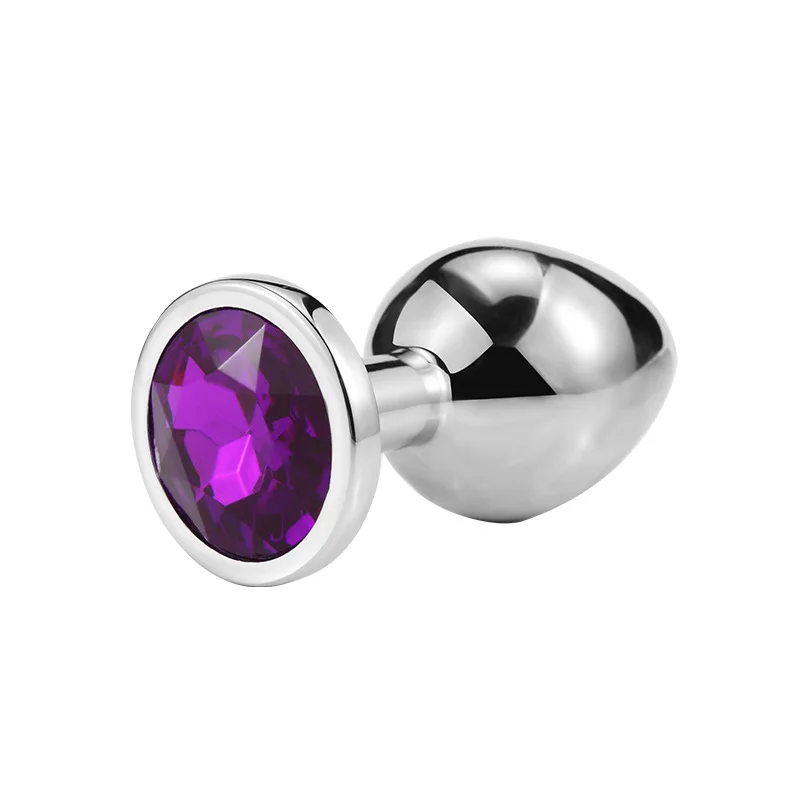 High Quality New Silver Medium Anal Plug Finished Product with Pearl Cotton and Fabric Bag for Fun Products
