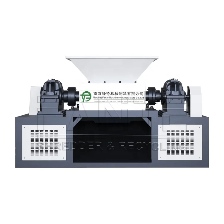industrial double shaft scrap plastic shredder machine price for recycling wastes plastic