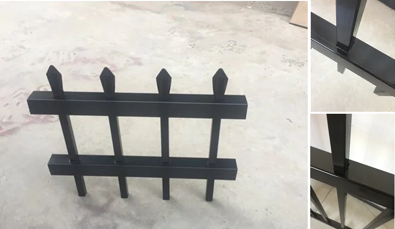 Best-Selling Powder Black Coated Galvanized Wrought Iron Steel Square Tube Designed Fence Driveway Gates Sport Fencing Pakistan