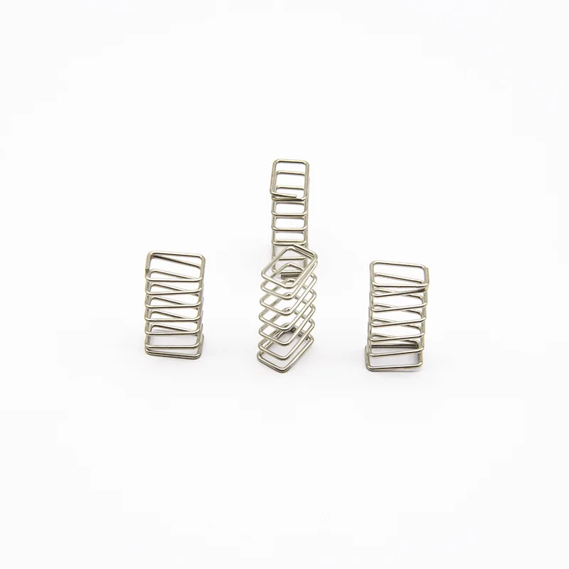 OEM Custom Shaped Rectangular Compression Coil Spring Stainless Steel Material