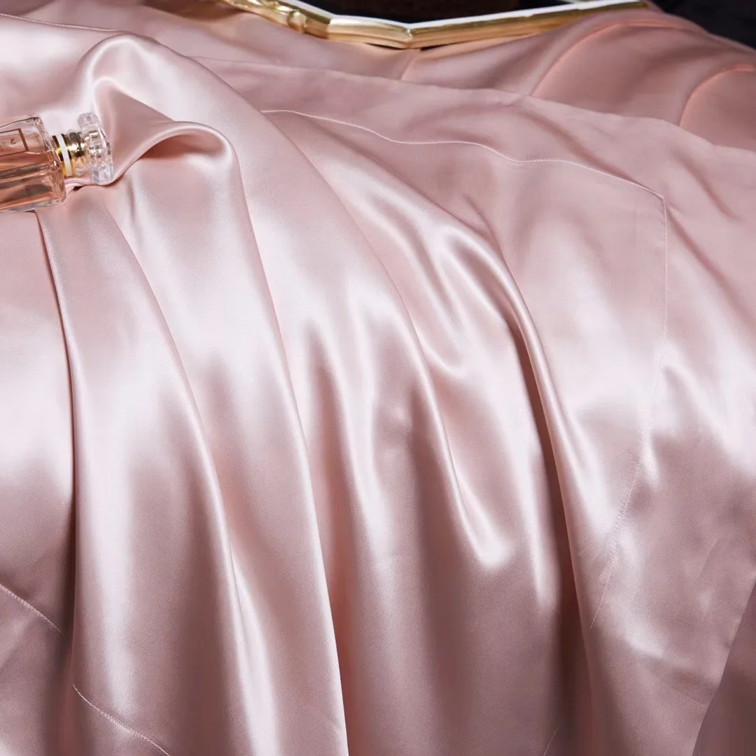 60S lyocell tencel duvet cover set solid color bedding set