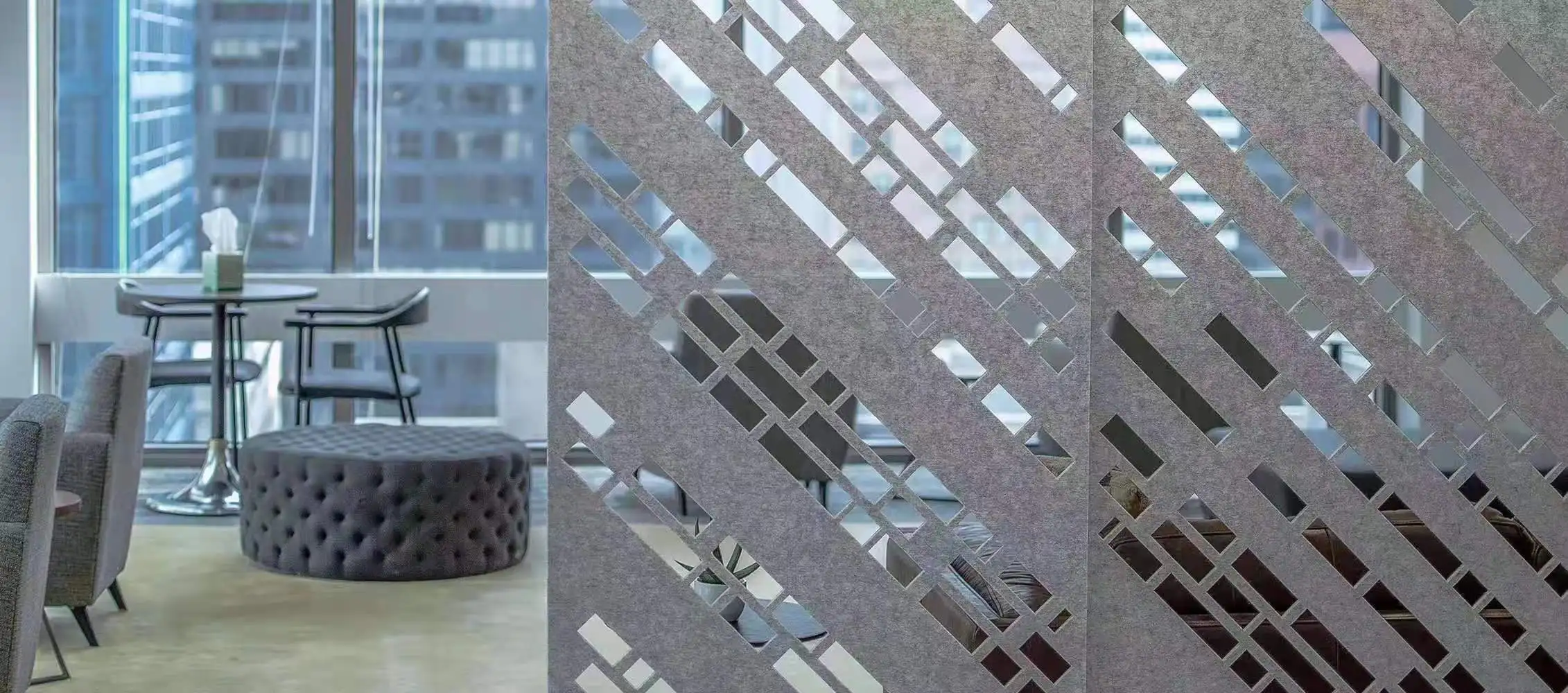 European Standard Eco-friendly 100% PET Colorful Acoustic Wall Panels Decorative Screen Room Divider