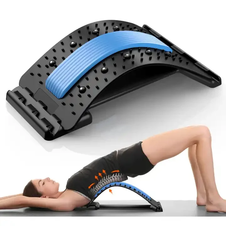 Spine Board Lumbar Stretcher Adjustable Lumbar Back Cracker Board Back Massager for Scoliosis