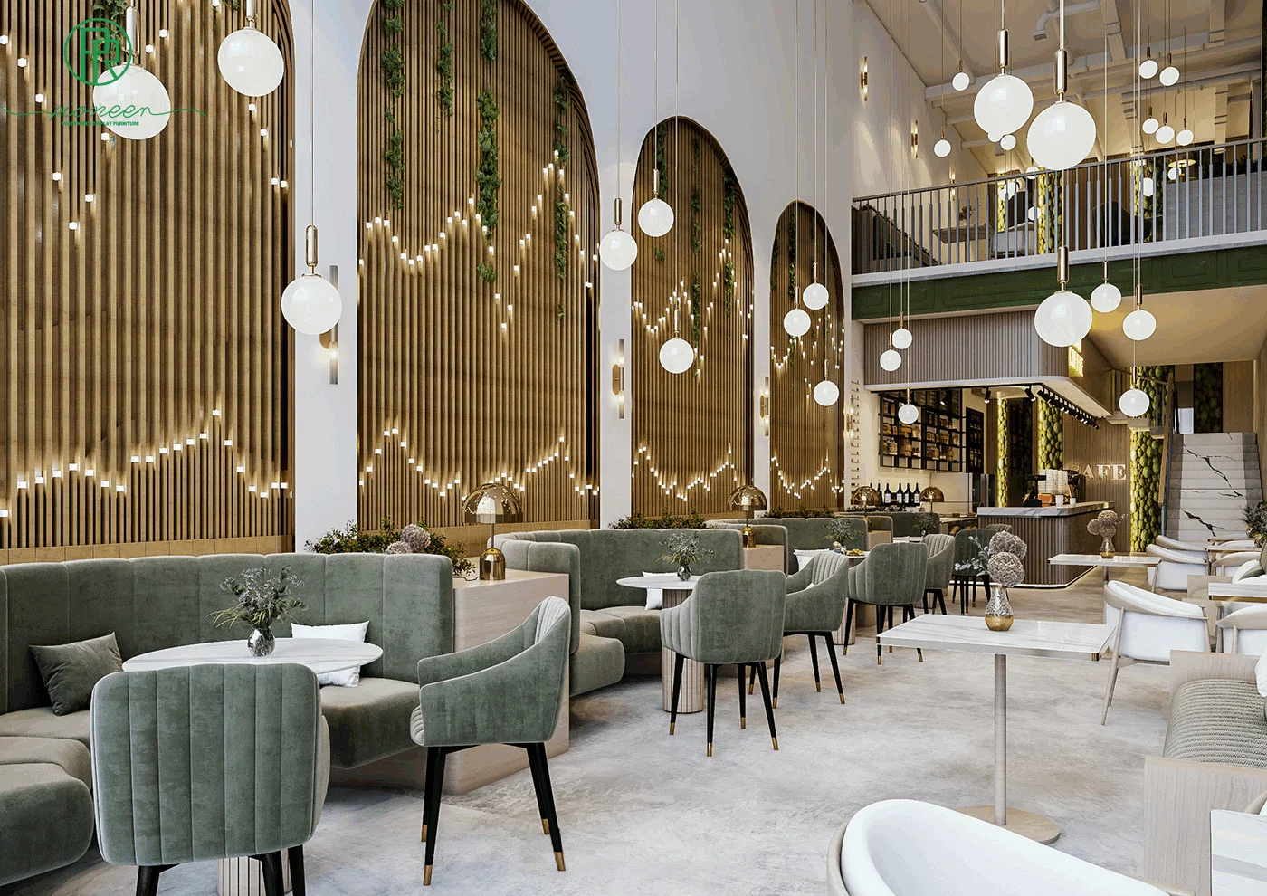 Commercial Coffee Shop Fitting Cafe Lounge Furniture Customized Booth Sofa for Bakery Bistro