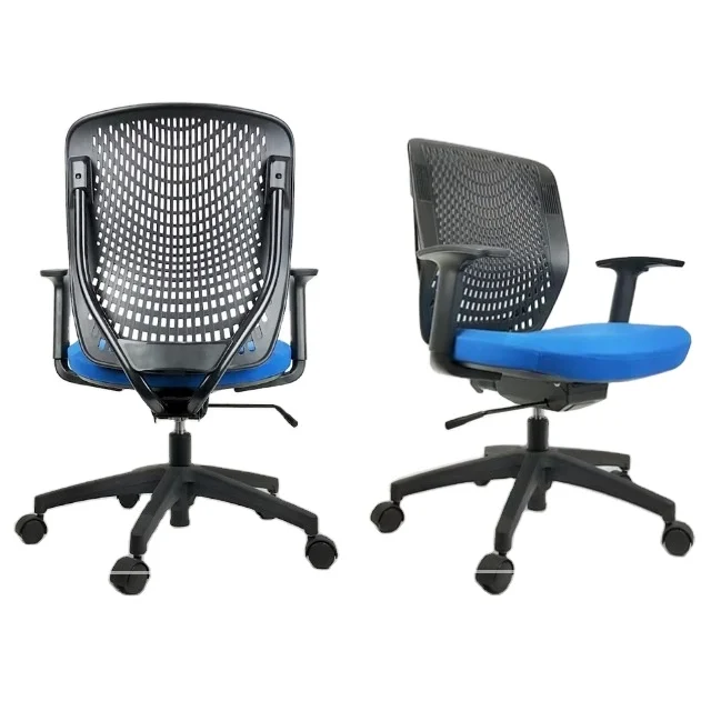 BIFMA standard pp shell backrest self weight tilt mechanism middle back black task office chair