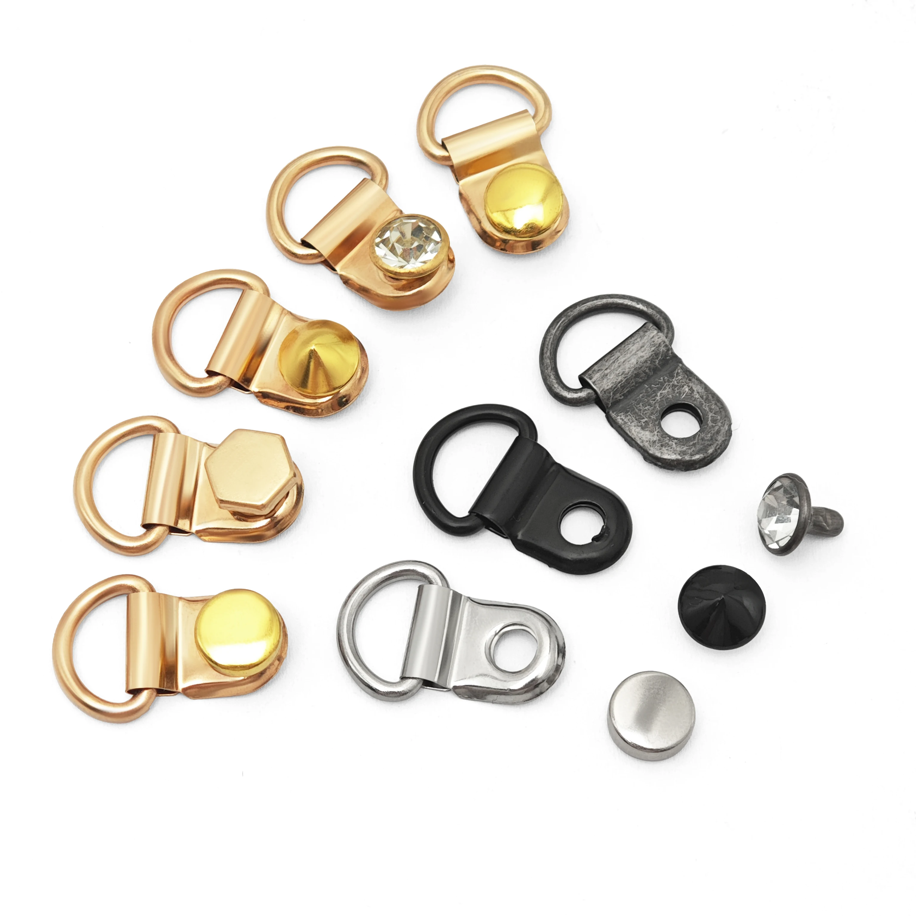 Stainless Steel Buckle With Ring For Hats  Hiking boots Climbing boots Snap Rivet With D ring buckle