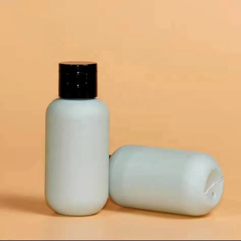 Plastic HDPE round bottle 50ml for small size for travel plastic bottle packaging