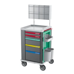 Factory Direct Selling ABS Anesthesia Trolley Cart Medical Emergency Cart Instrument Medicine Trolley
