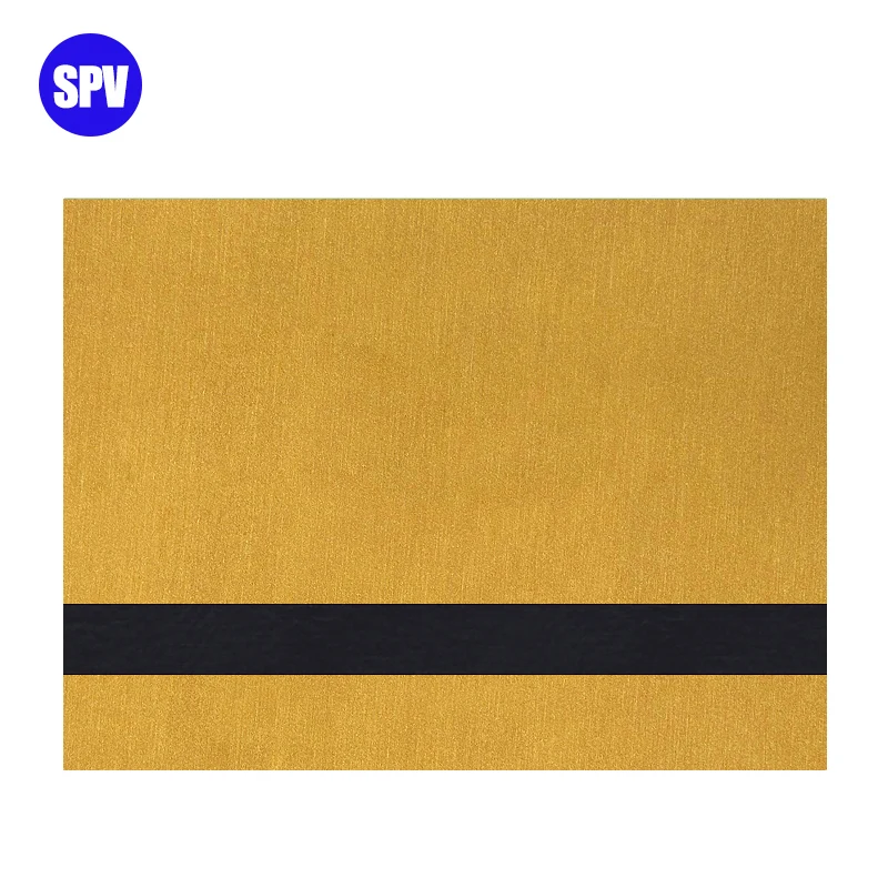 12*24inch Gold/Black laserable leatherette Metal pattern PU leather Sheet