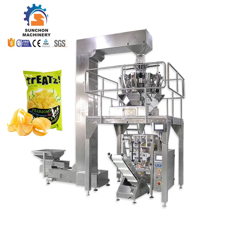 Картофельные Чипсы Упаковочные пакеты машина упаковочные чипсы
