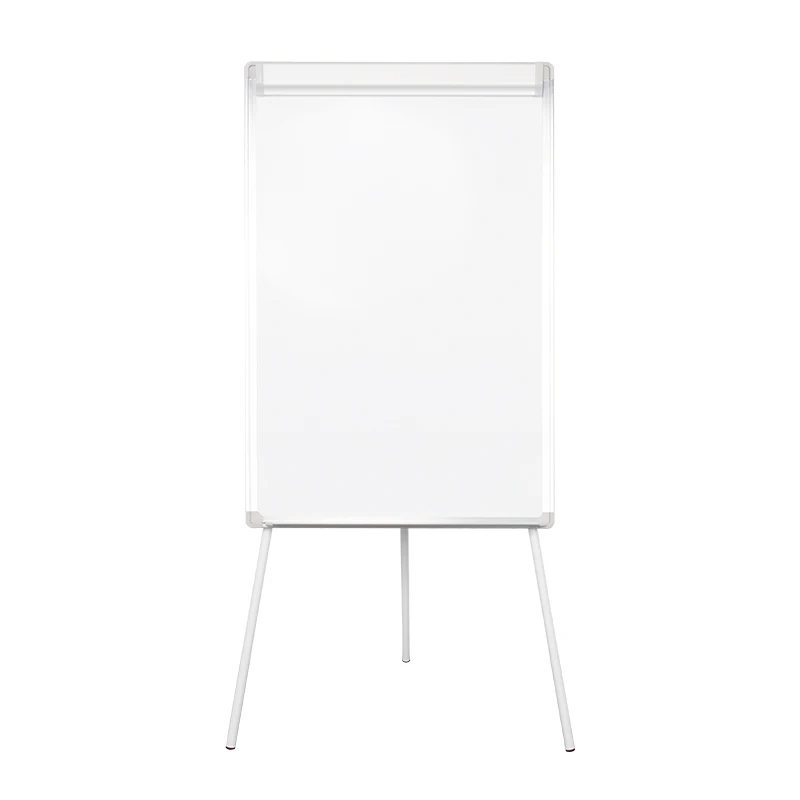 2024 New mobile flip chart magnetic art easel aluminum frame double sided dry erase whiteboard for office school