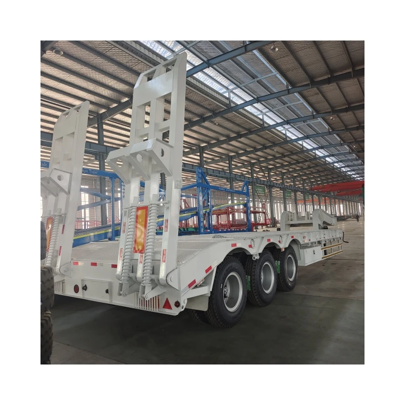 TRAILER 3 Axles Chassis Loader Lowboy Gooseneck Semi Trailers Tilt Slide Standard Low Bed Truck Trailers Made in China