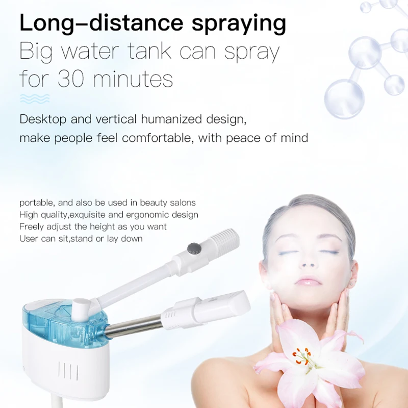 Wholesale 2 in 1 Hot And Cold Face Steamer Professional Vaporizer Ozone Facial SteamerHot sale products Face Steamer With Stand