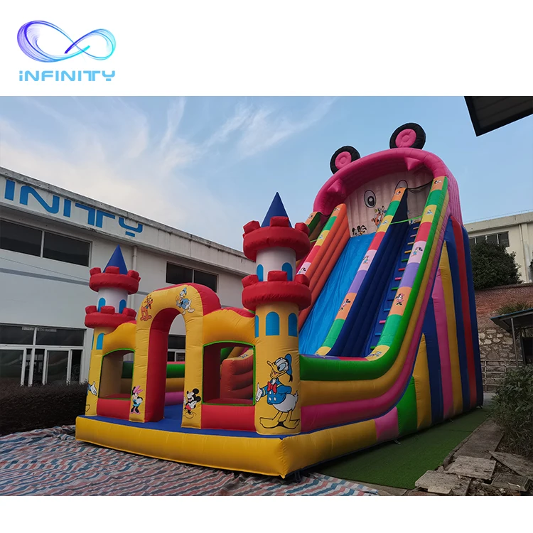 Factory price 11m inflatable giant slides commercial grade inflatable dry slide inflatable slide for adults