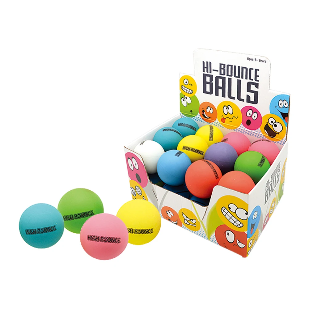 Hot Sale Colorful 50mm 60mm Customized Brand High Bouncing Rubber Toy Ball