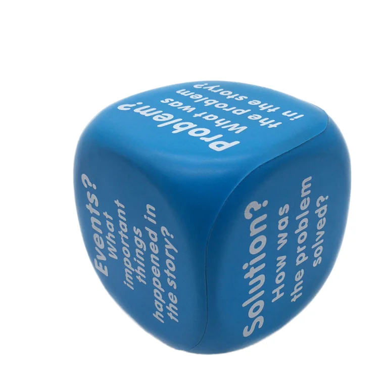 Wholesale Printed Cube Stress Ball Customized Cube PU Foam Ball Stress Reliever