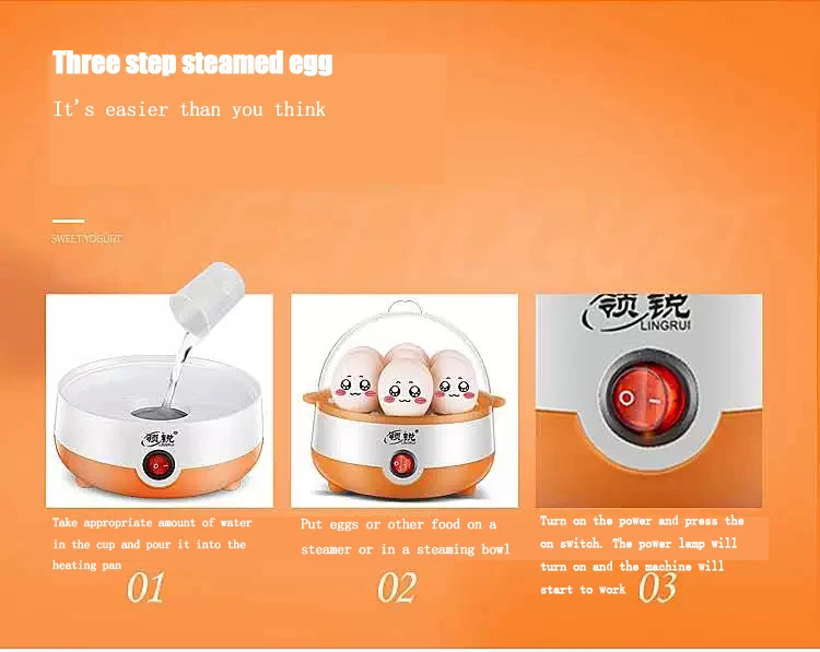Chinese Suppliers Hot Sale Multifunctional Mini Stainless Steel Automatic Power Off Cooker Electric Egg Boiler