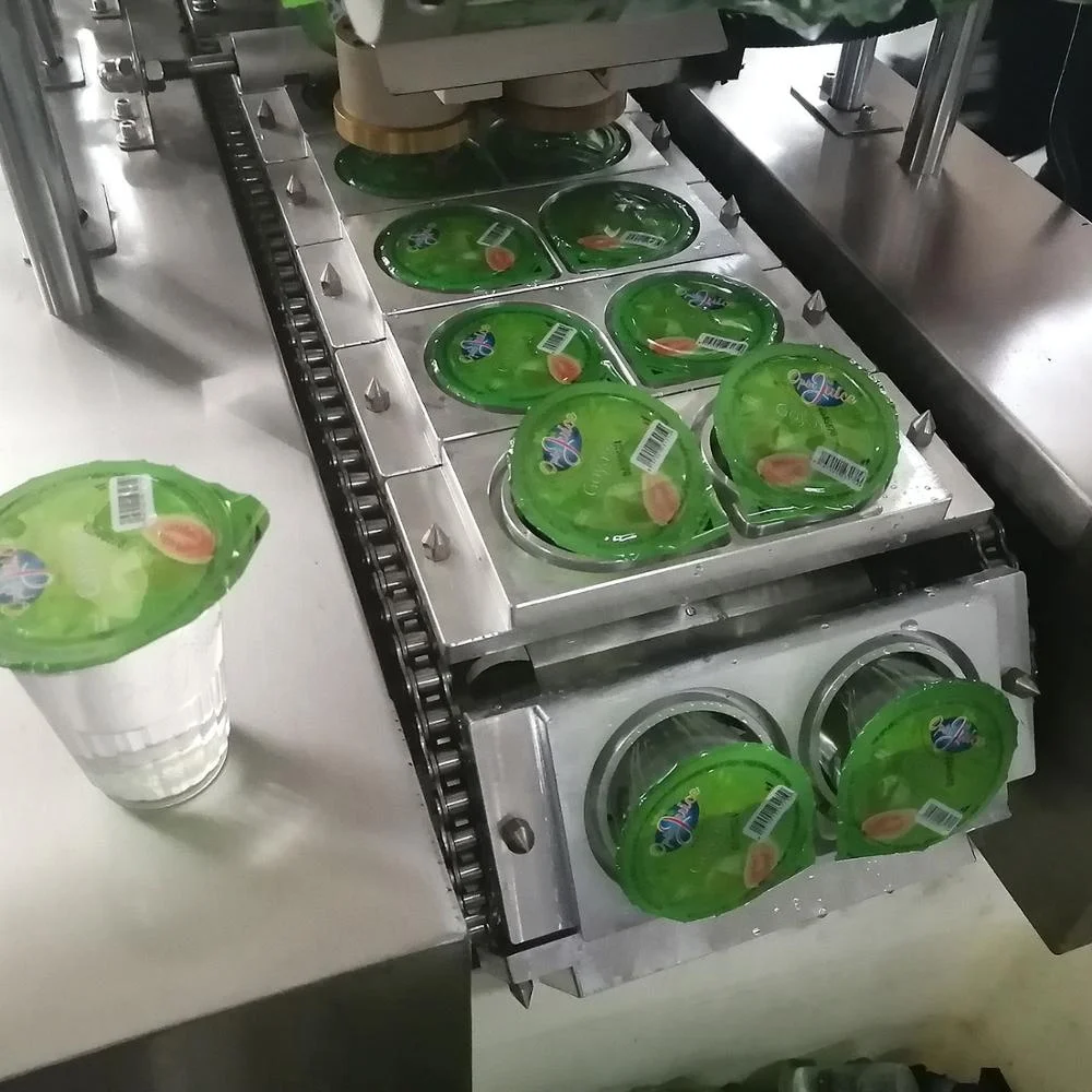 20200309J Full Automatic Production Line 2 Cups In-line Water Filling And Sealing Machine