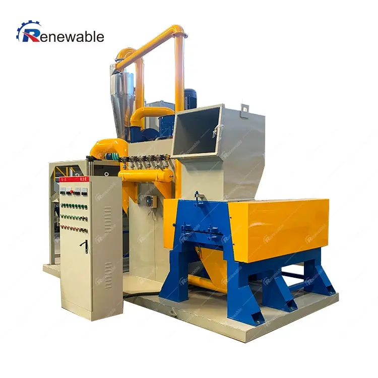 Customized 99% Copper Recycling Machine Scrap Cable Copper Wire Granulator With Dust Collection System