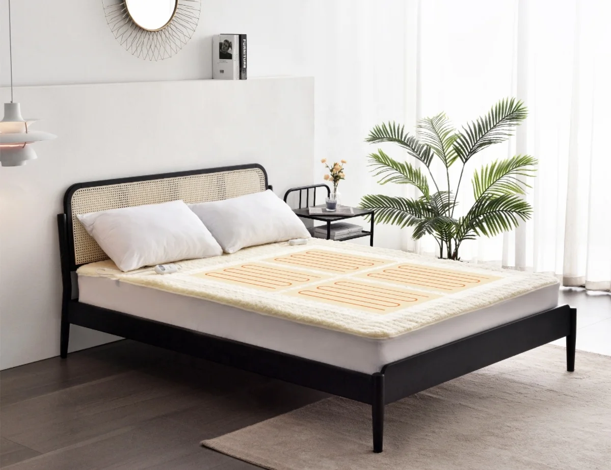 Multizone Fitted Electric Blanket Queen Size Electric Underblanket Blanket Warmers for Home