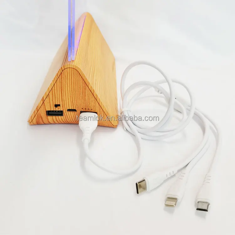 Menu Holder Power Bank Advertising LED Display Stand 2 USB External Battery Charger Multiple Charging Station