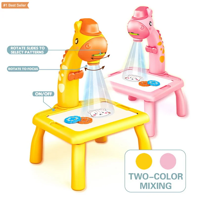 Custom Write Learning Table  Art Drawing Desk Toy  Painting Board Sketch Toy Projector Draw Children Drawing Toys