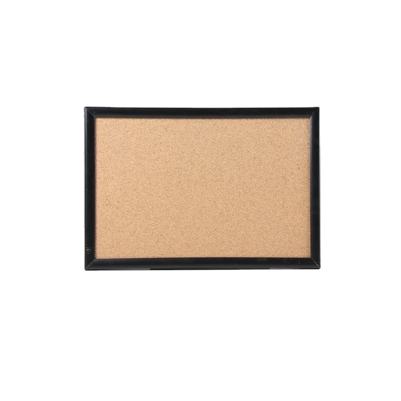 wood black frame cork board
