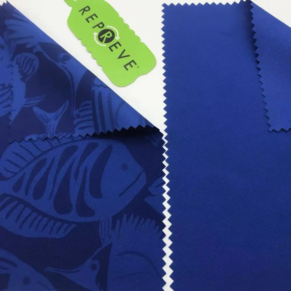 
recycle bottle fabric peach skin fabric for beach short magic printed fabric 