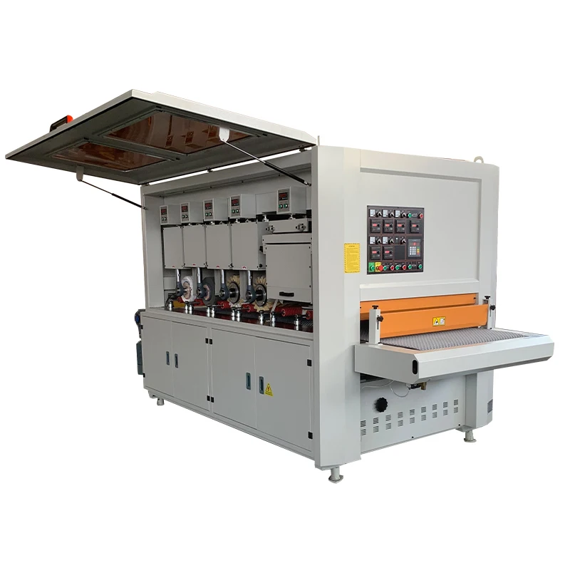 w1000mm/1300mm Automatic MDF door cabinet wood disc brush polishing sanding sander machine