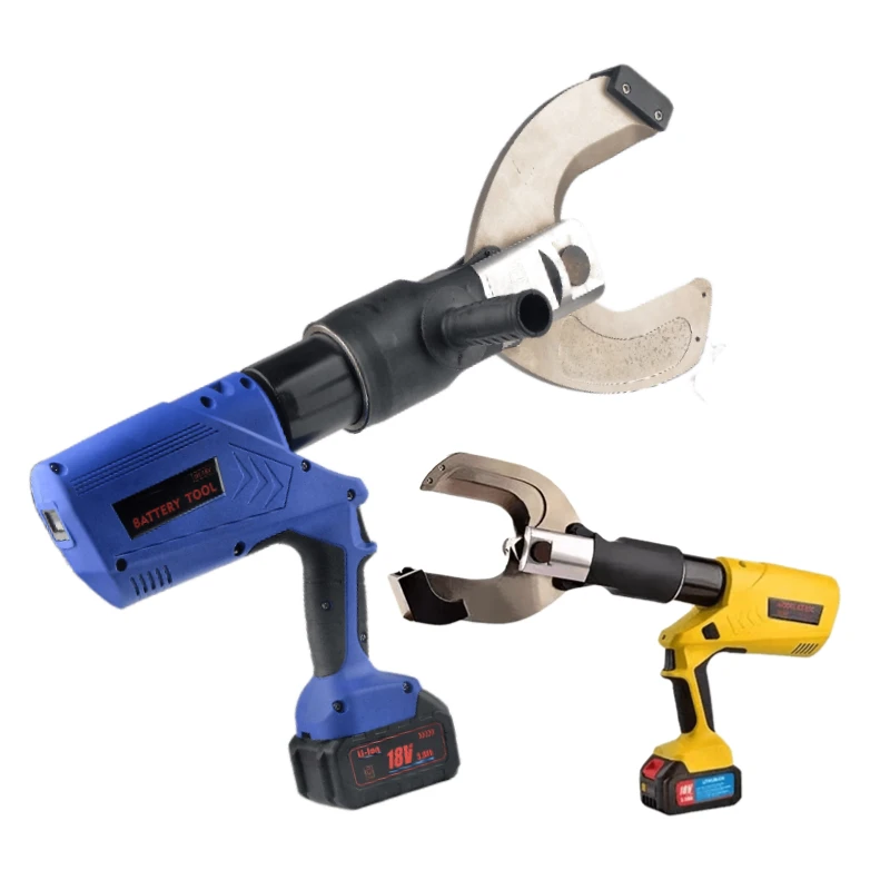 18V Heavy Duty Cordless Electric Hydraulic Cable Cutter Kit Battery Powered Steel Machine Cutting Wire Cu/Al Armored Crimping