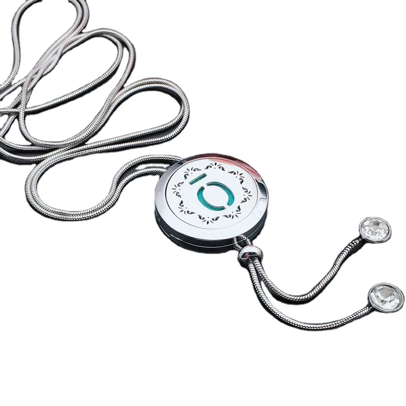 Life of Tree Magnetic Tassel Scent Diffuser Locket Necklace | Stainless Steel Essential Oil Diffuser with Adjustable Chain